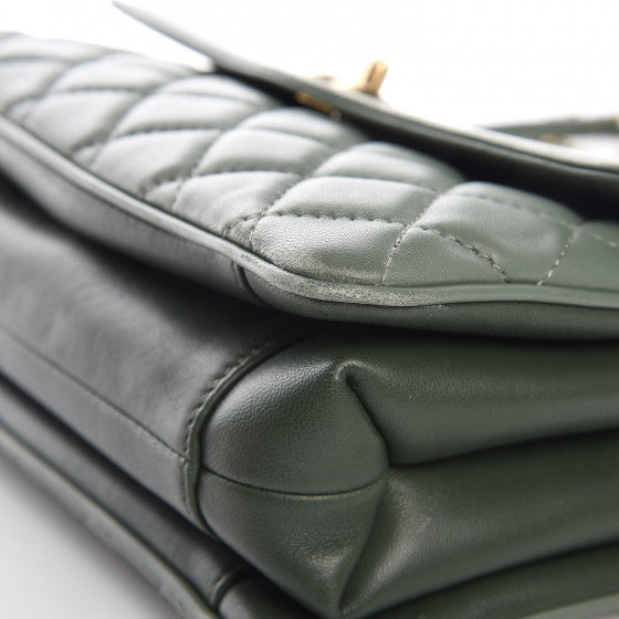 Chanel Lambskin Quilted Coco Vintage Flap Green 10 of 13