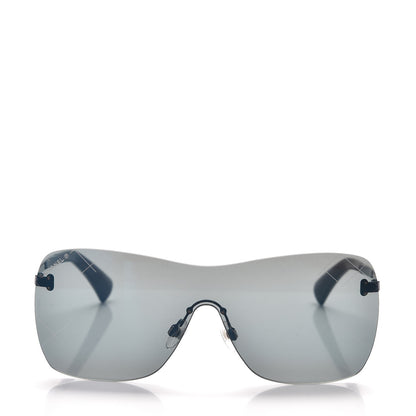 Chanel Shield Runway Sunglasses 4215 Silver Blue Mirror 2 of 7