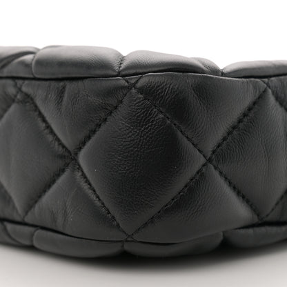 Chanel Lambskin Quilted Small Chain Hobo Black 10 of 10