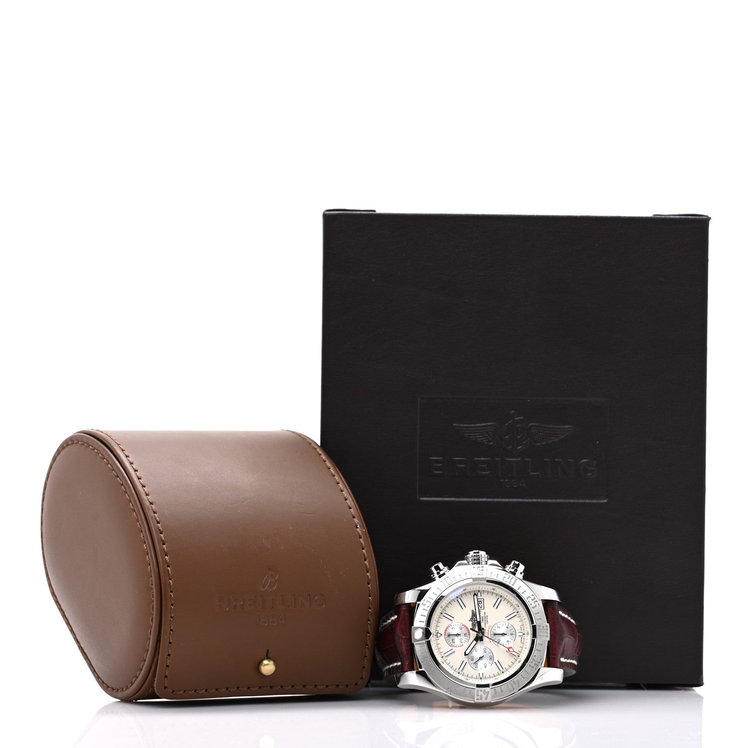 Breitling Stainless Steel Alligator 48mm Super Avenger II Automatic Watch Volcano Silver A13371 5 of 5
