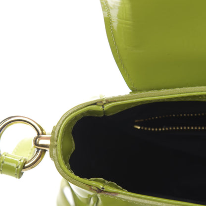 Burberry Patent Small Leigh Crossbody Bag Lemon Green 16 of 19