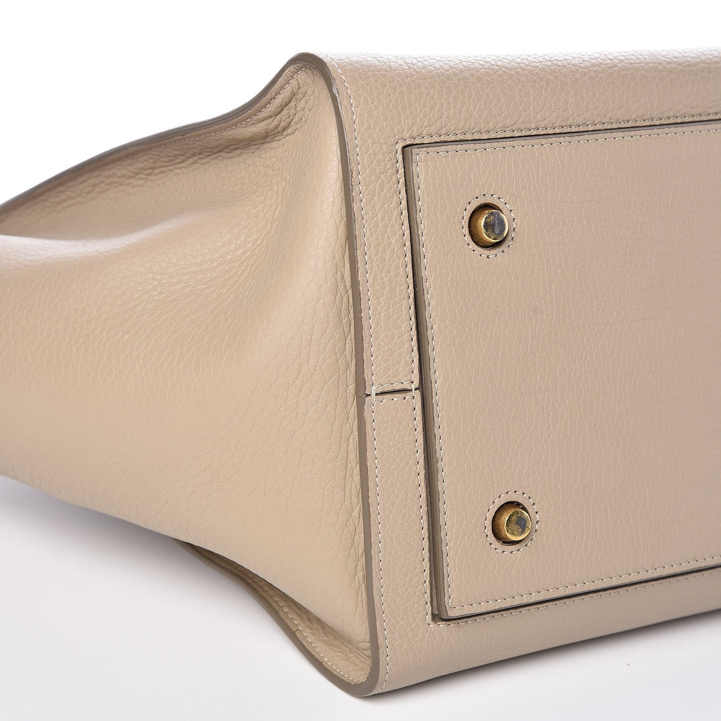 Crisped Calfskin Medium Tie Knot Tote Light Taupe