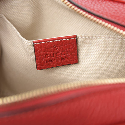Gucci Pebbled Calfskin Small Soho Disco Bag Tabasco Red 7 of 8