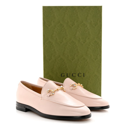 Gucci Malaga Kid 70 Cyrstal Horsebit Jordaan Loafers 37 Pink Hibiscus 9 of 9