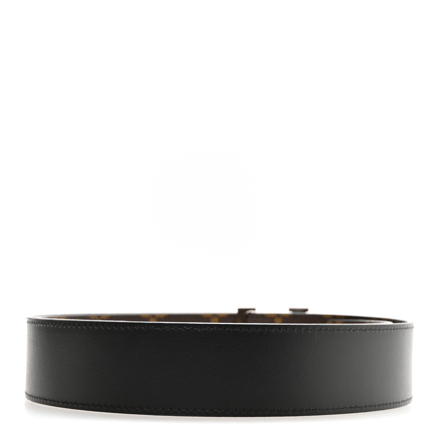 Louis Vuitton Calfskin Monogram 40mm LV Initiales Reversible Belt 105 42 Black 4 of 8