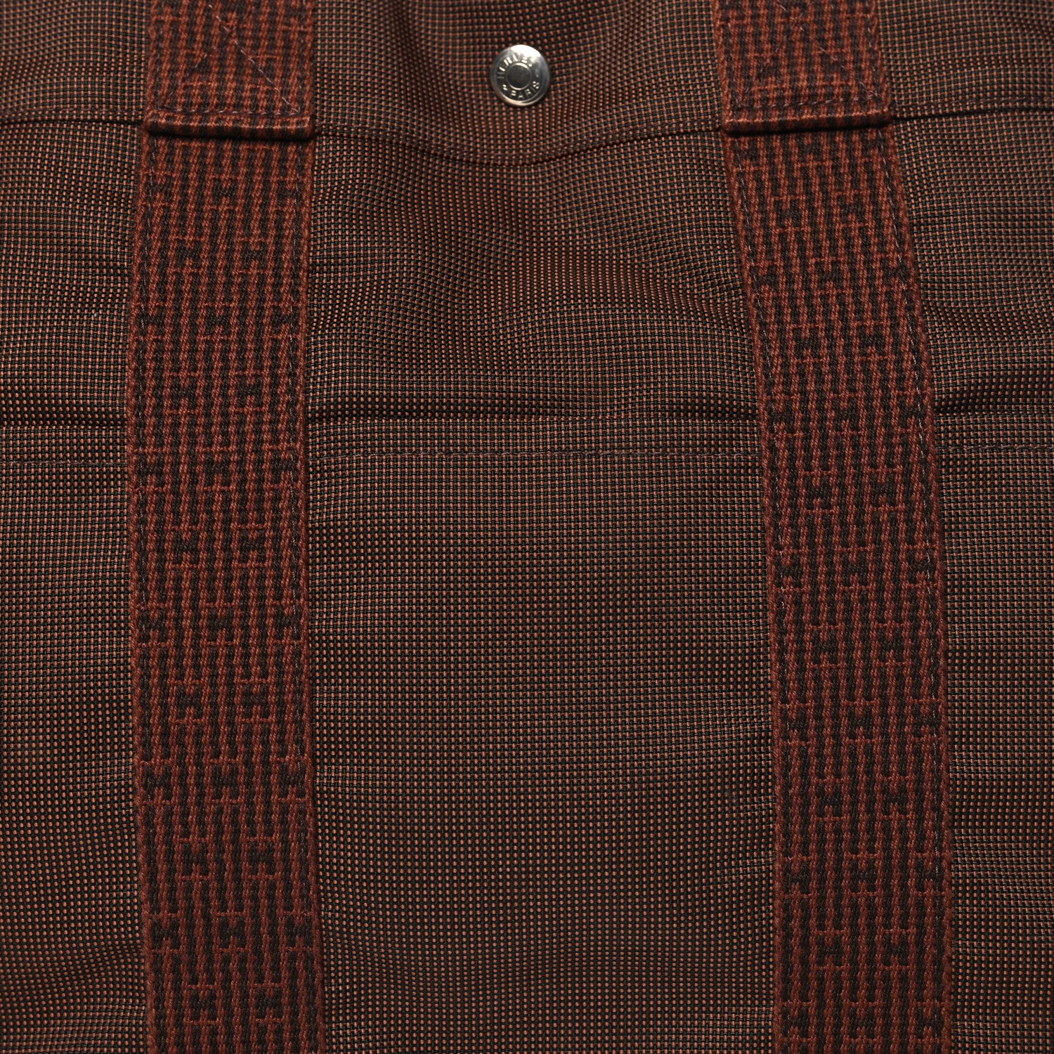 Hermes Canvas Herline MM Tote Brown 8 of 11
