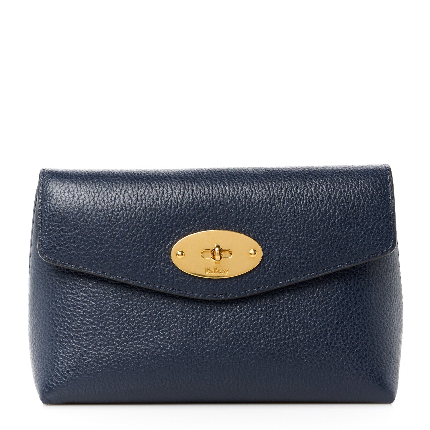 Mulberry Small Classic Grain Darley Cosmetic Pouch Navy 1 of 11
