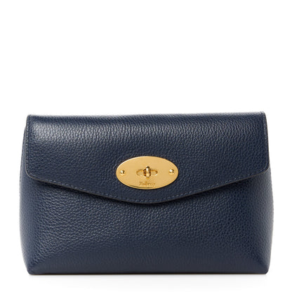 Mulberry Small Classic Grain Darley Cosmetic Pouch Navy 1 of 11