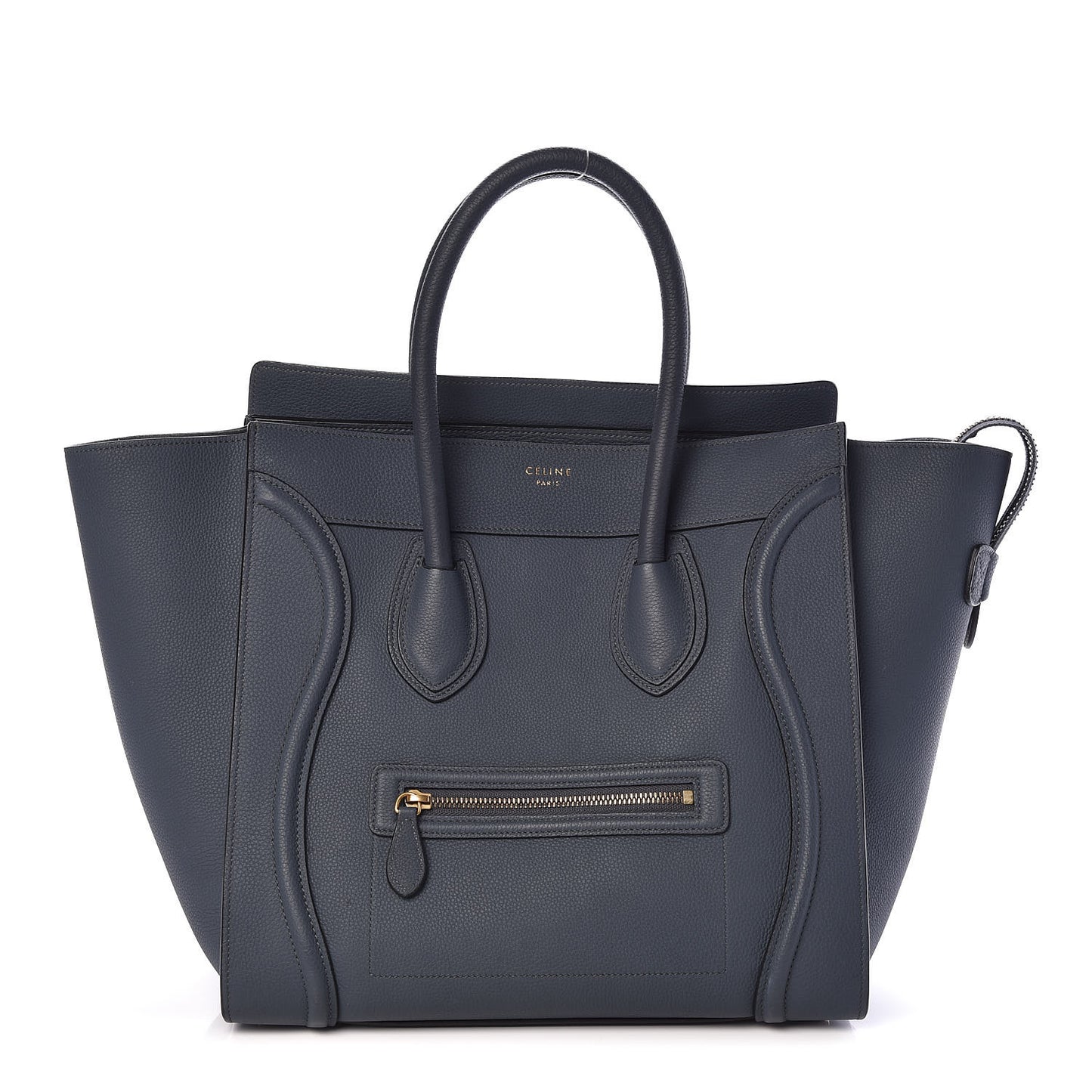 Drummed Calfskin Mini Luggage Slate