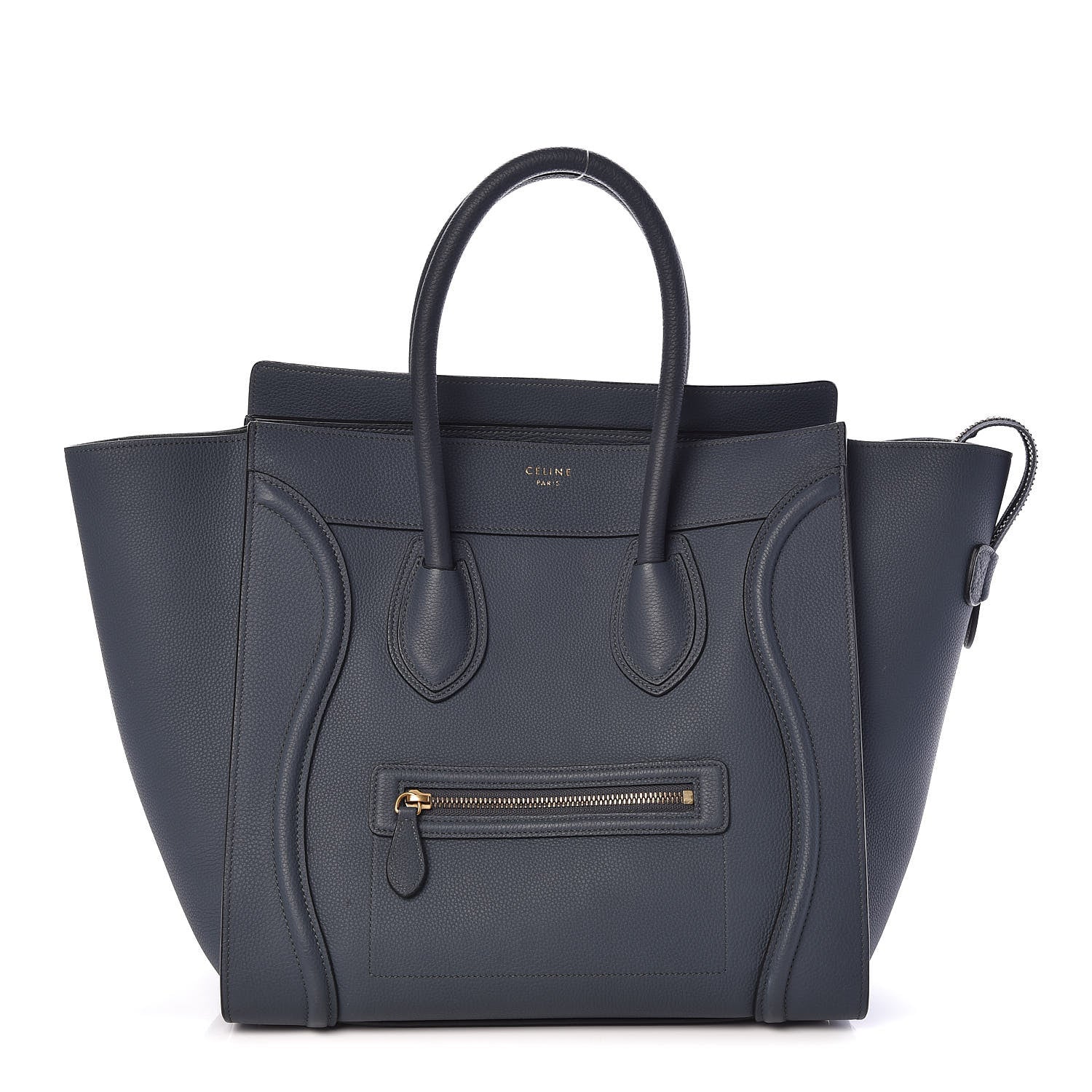 Celine Drummed Calfskin Mini Luggage Slate 1 of 12