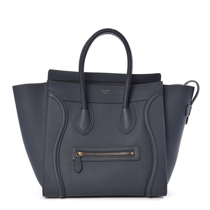 Celine Drummed Calfskin Mini Luggage Slate 1 of 12