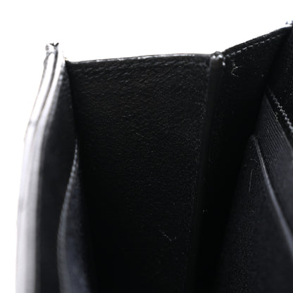 Saint Laurent Grain De Poudre Matelasse Chevron Monogram Envelope Clutch Black 11 of 12