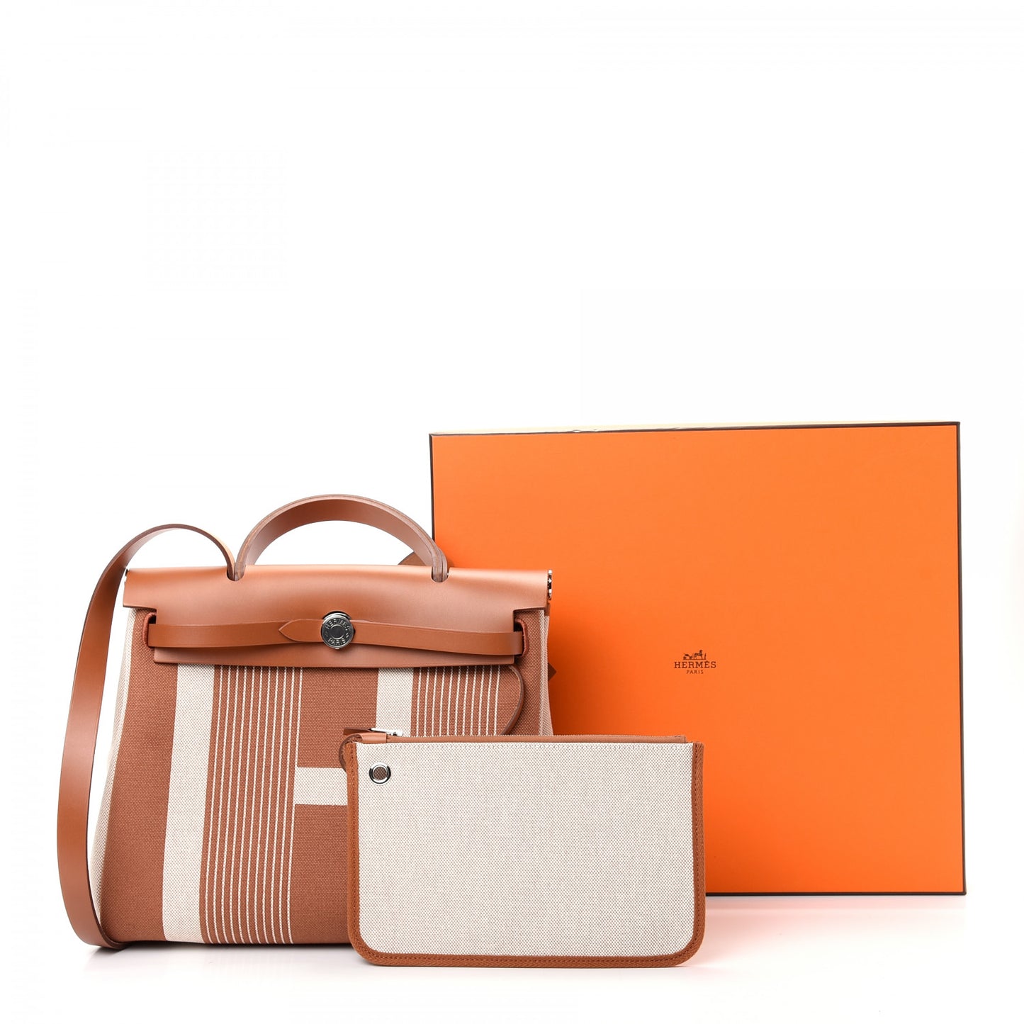 Vache Hunter Toile H Vibration Herbag Zip Retourne 31 PM Fauve Ecru Beige