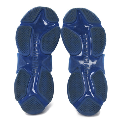 Balenciaga Fabric Mesh Clear Sole Mens Triple S Sneakers 10 Deep Blue 6 of 8