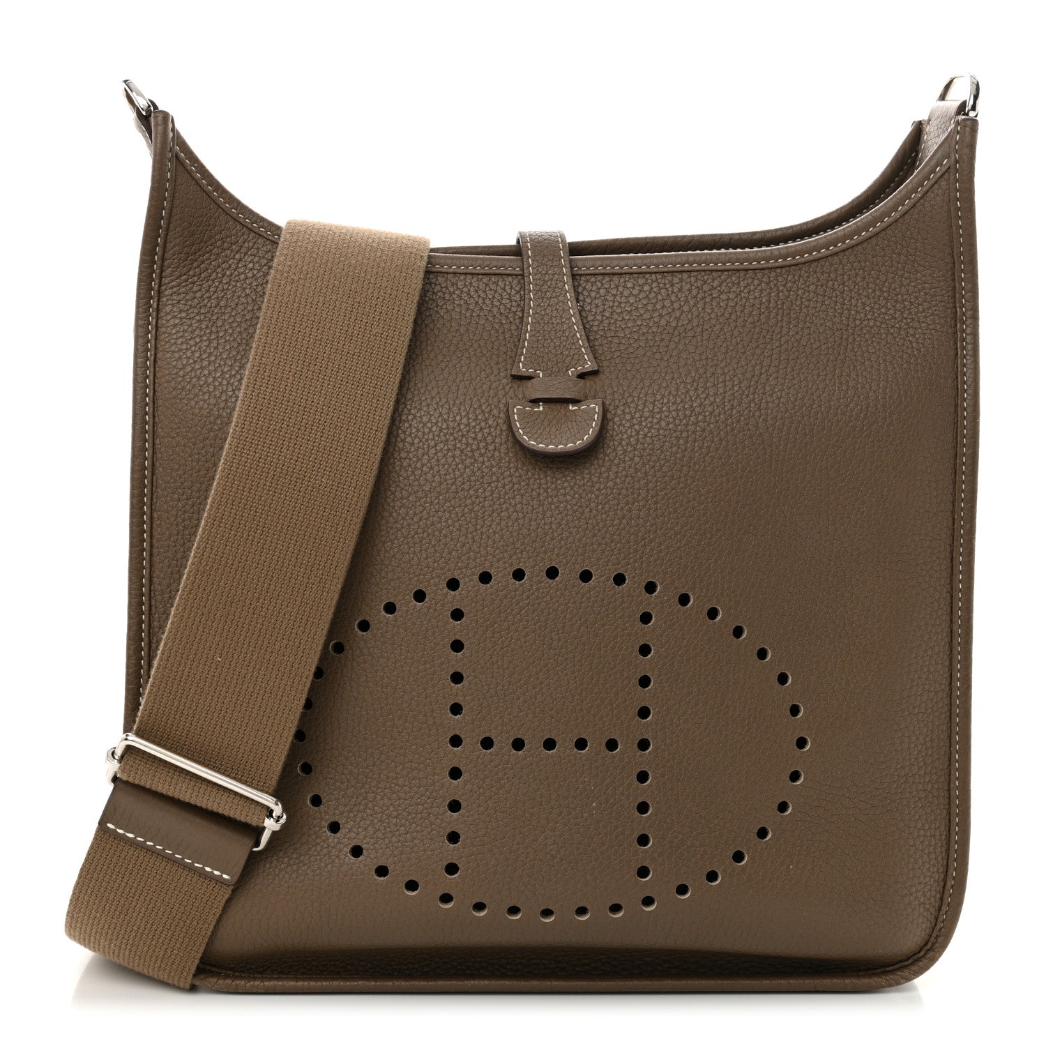 Hermes Taurillon Clemence Evelyne III PM Etoupe 1 of 12