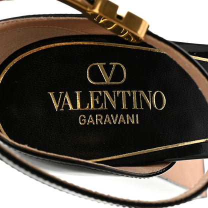 Valentino Garavani Patent Tan-Go 55/155mm Platform Sandals 37.5 Black 7 of 9