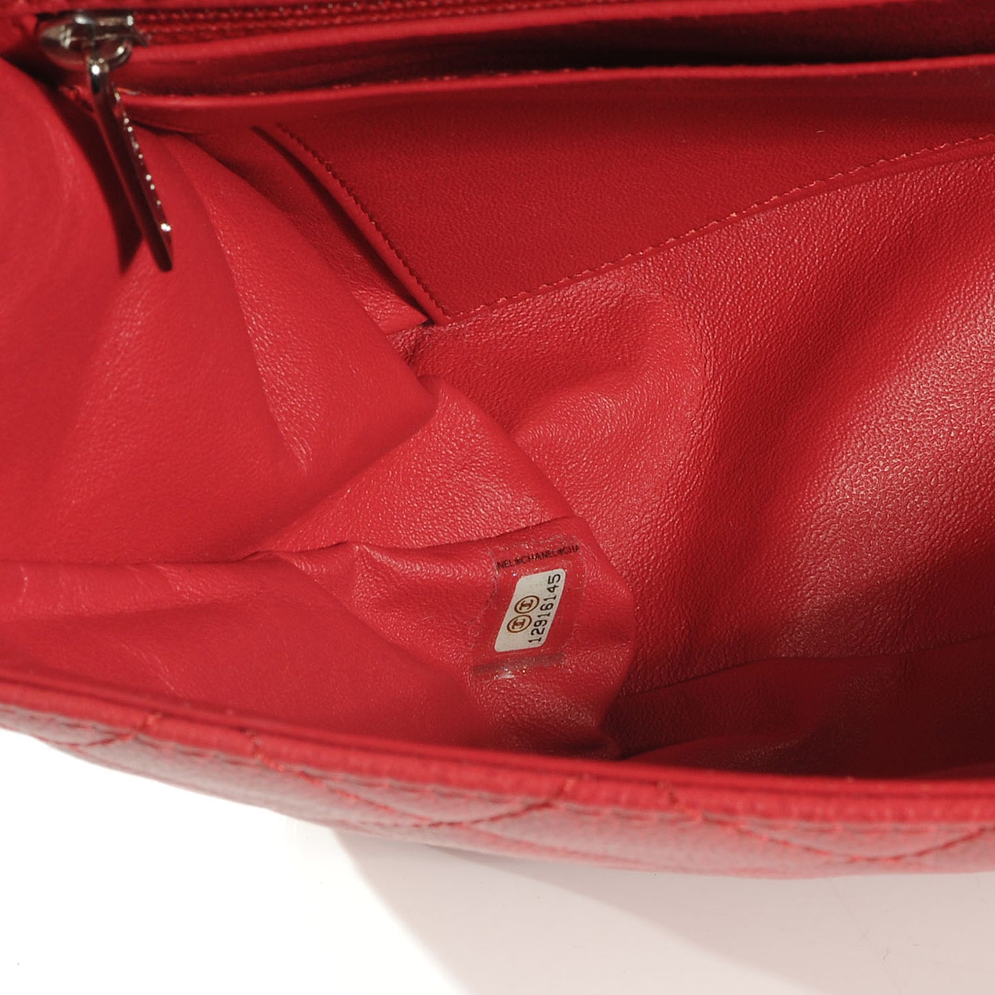 Washed Caviar Jumbo Single Flap Fuchsia