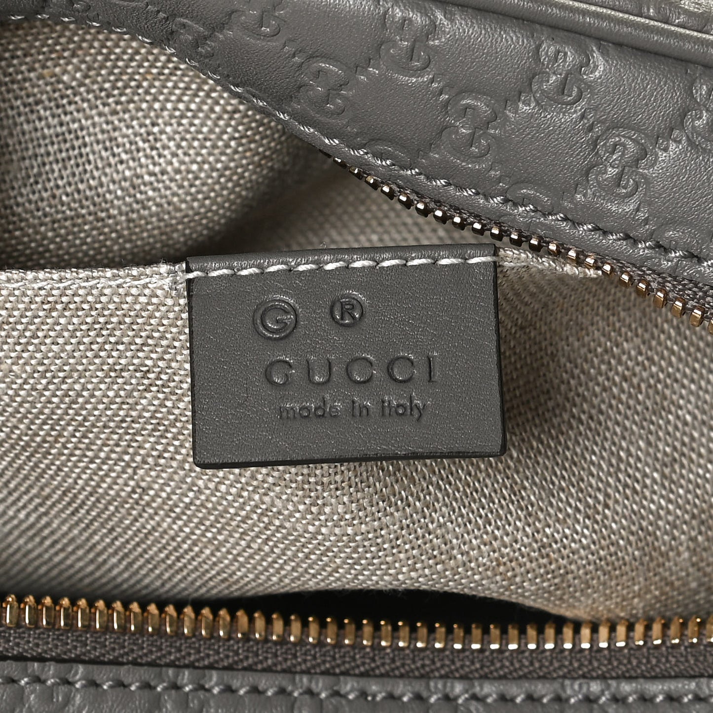 Microguccissima Mini Bree Messenger Bag Grey