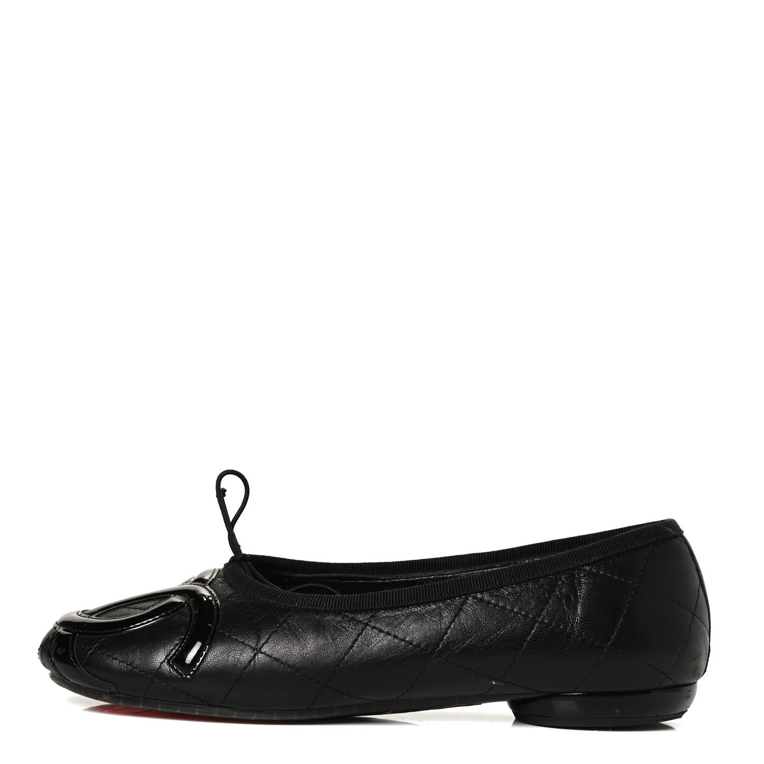 Chanel Lambskin Quilted Cambon Ballerina Flats 36 Black 1 of 9