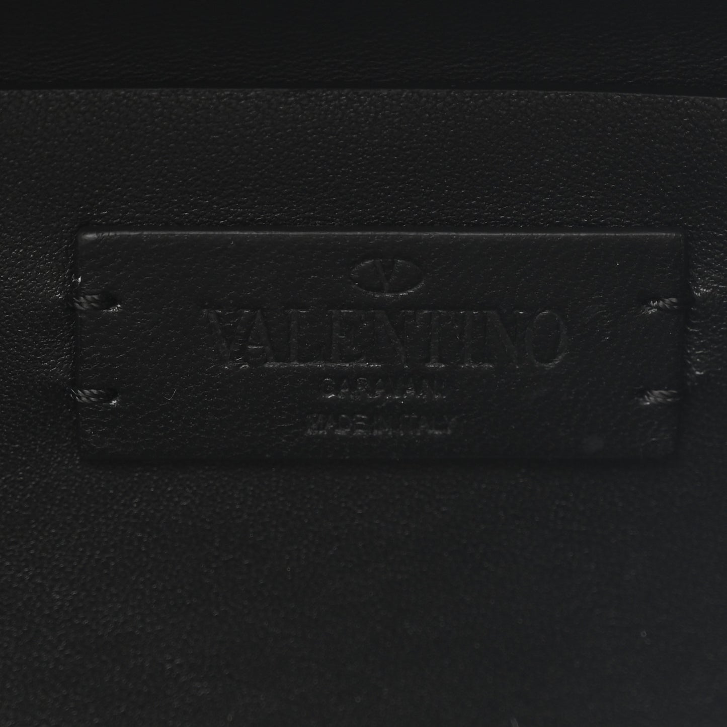 Calfskin Lacquered Vlogo Crossbody Bag Black