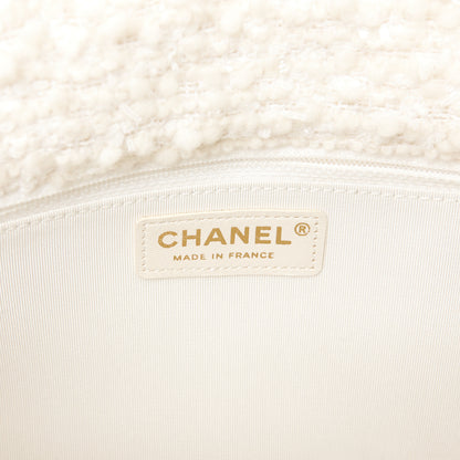 Chanel Tweed Medium Single Flap White 6 of 10