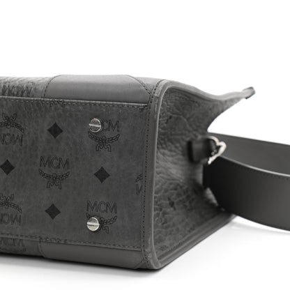MCM Visetos Large Munchen Tote Grey 10 of 10