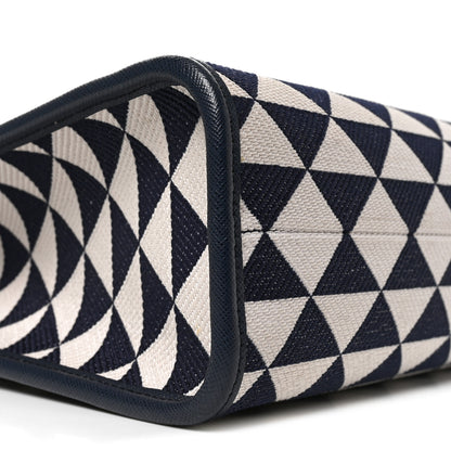 Prada Jacquard Saffiano Triangolo Symbole Embroidered Large Tote Baltico Talco 8 of 9