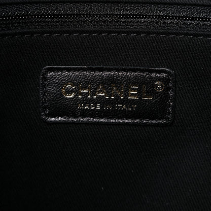 Chanel Mixed Fibers Striped Small Deauville Tote Black 6 of 10