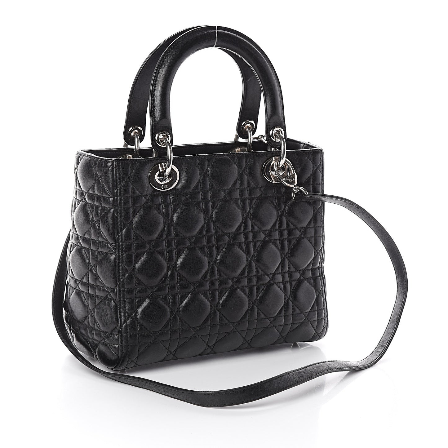 Lambskin Cannage Medium Lady Dior Black