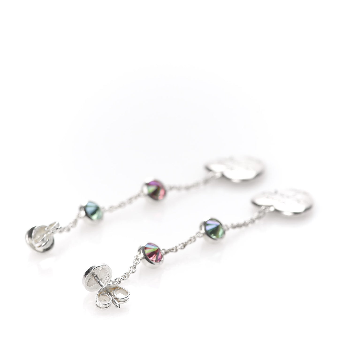 Sterling Silver Zirconia Bling For Love Heart Drop Earrings