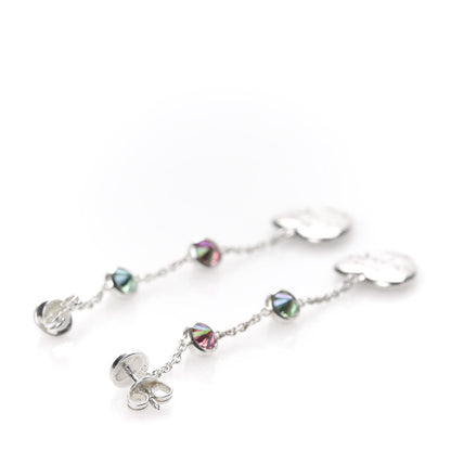Gucci Sterling Silver Zirconia Bling For Love Heart Drop Earrings 3 of 5