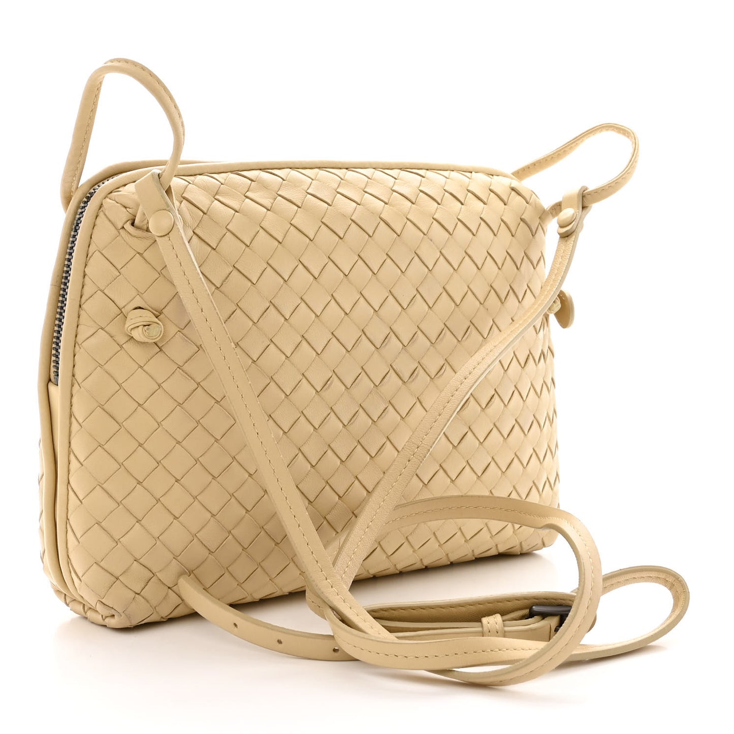 Nappa Intrecciato Nodini Crossbody Messenger Mink