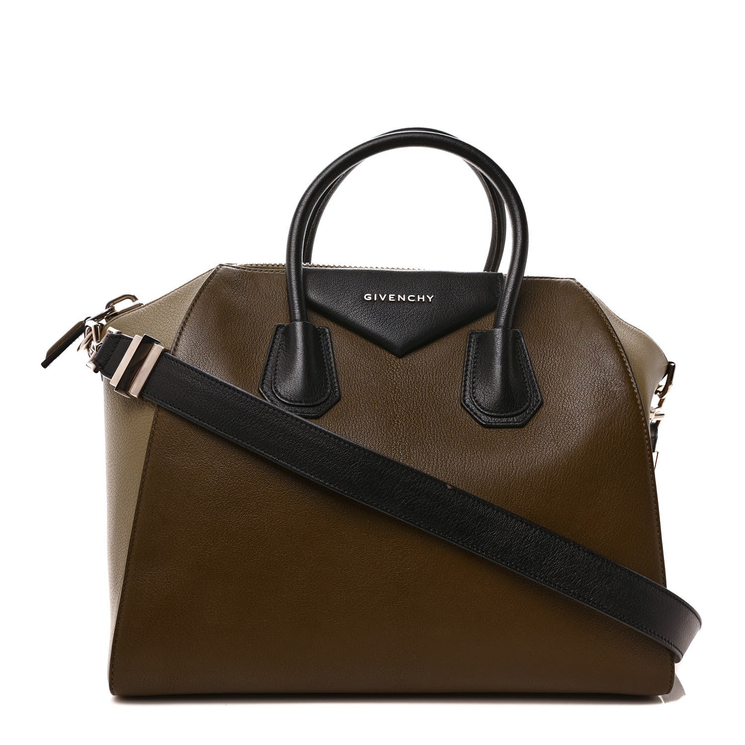 Givenchy Sugar Goatskin Medium Tri-Color Antigona Khaki Black 1 of 10