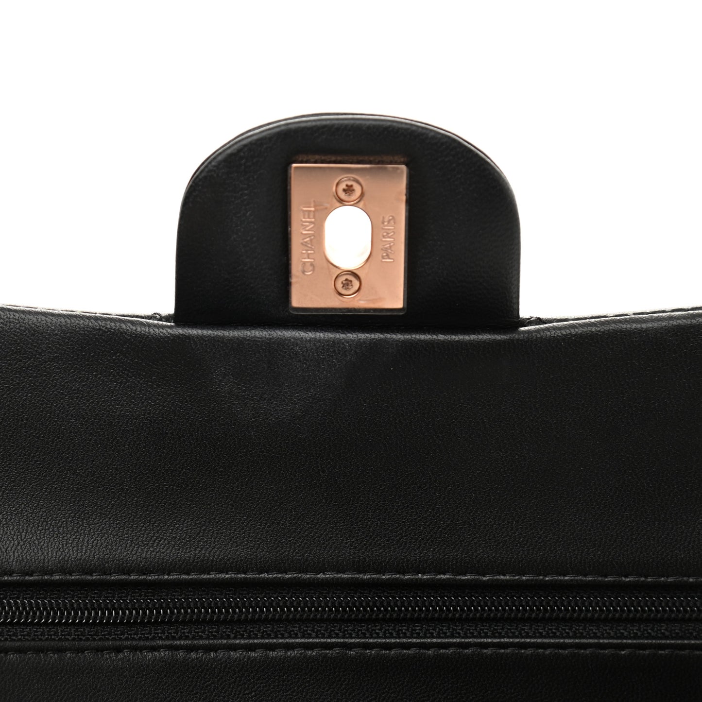 Lambskin Quilted Small Double Flap Black