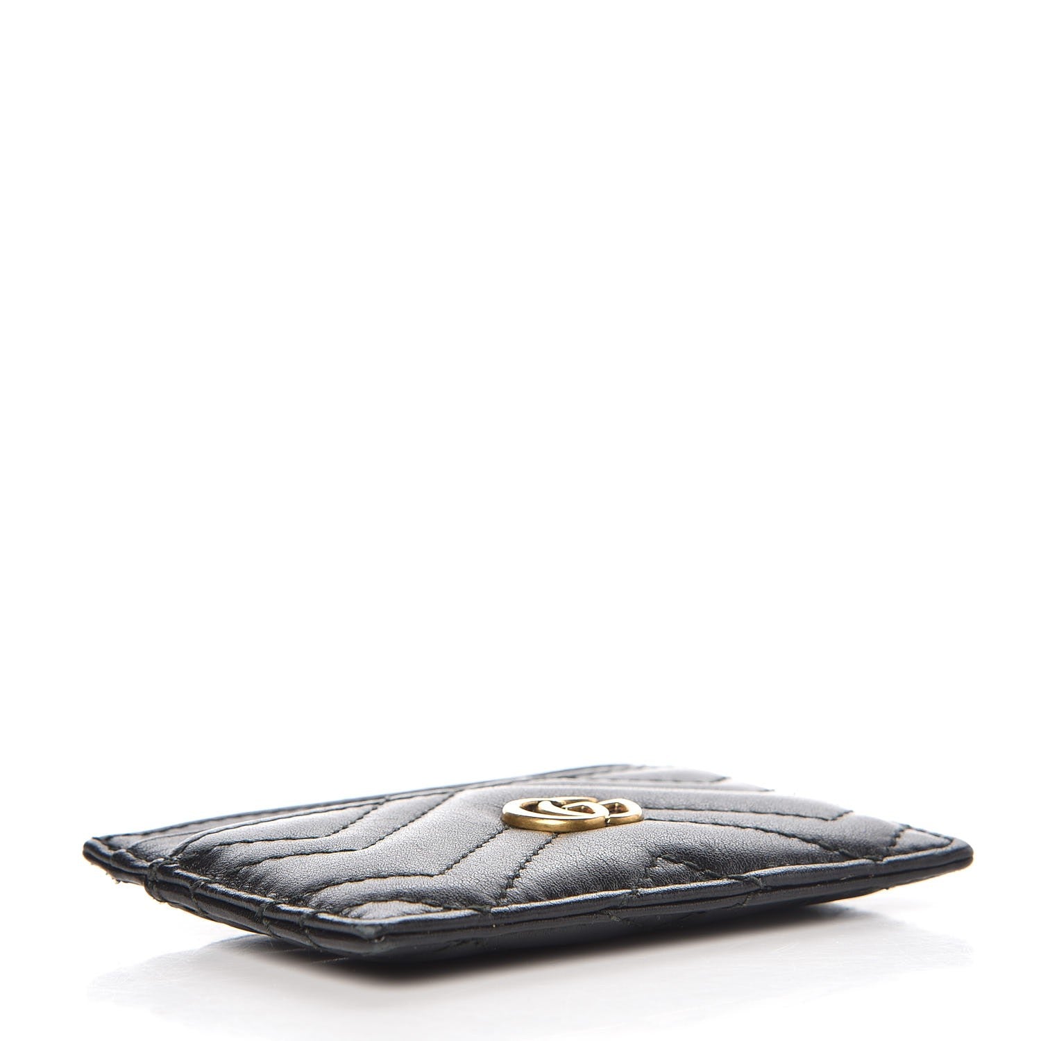 Gucci Calfskin Matelasse GG Marmont Card Holder Black 4 of 9
