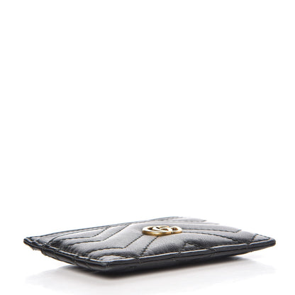 Gucci Calfskin Matelasse GG Marmont Card Holder Black 4 of 9