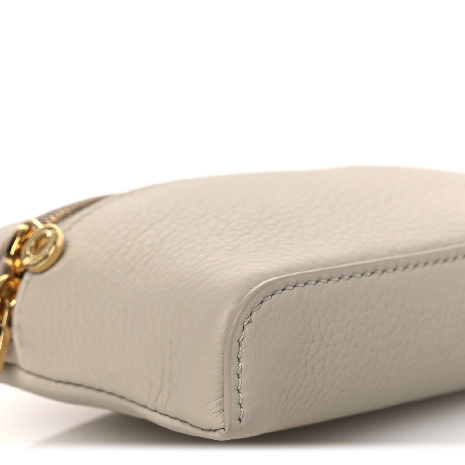 Loro Piana Grained Calfskin Extra Pocket Mini Pouch Light Travertine 8 of 10