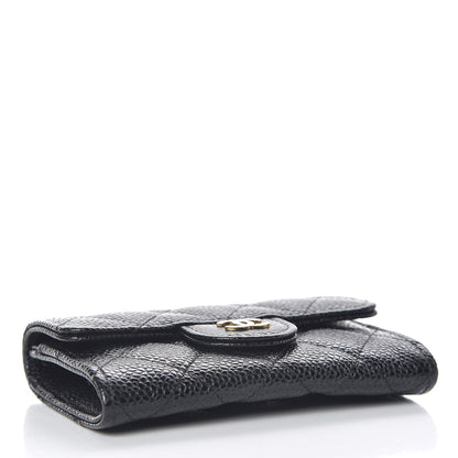 Chanel Caviar Quilted Flap Card Holder Black 4 of 9