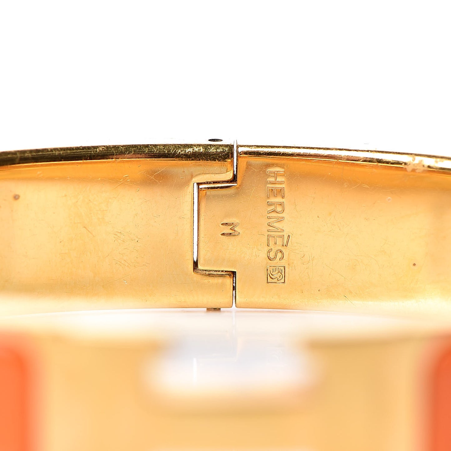 Enamel Narrow Clic Clac H Bracelet PM Orange