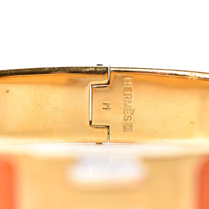 Hermes Enamel Narrow Clic Clac H Bracelet PM Orange 4 of 8