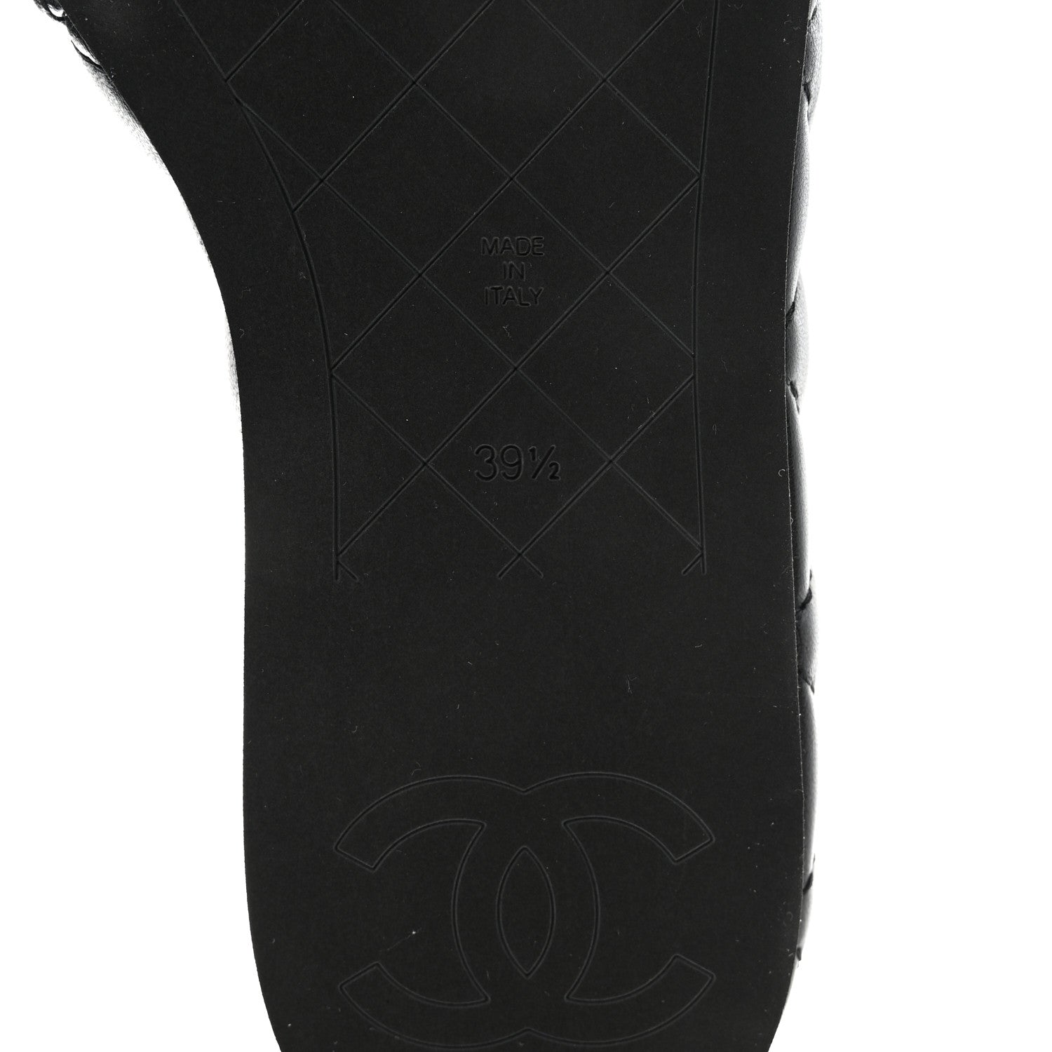 Chanel Lambskin Quilted Camelia CC Wedge Sandal Mules 38.5 Black 7 of 10