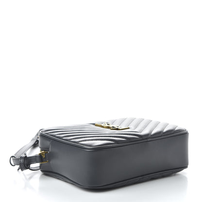 Saint Laurent Calfskin Matelasse Monogram Lou Camera Bag Storm 4 of 9