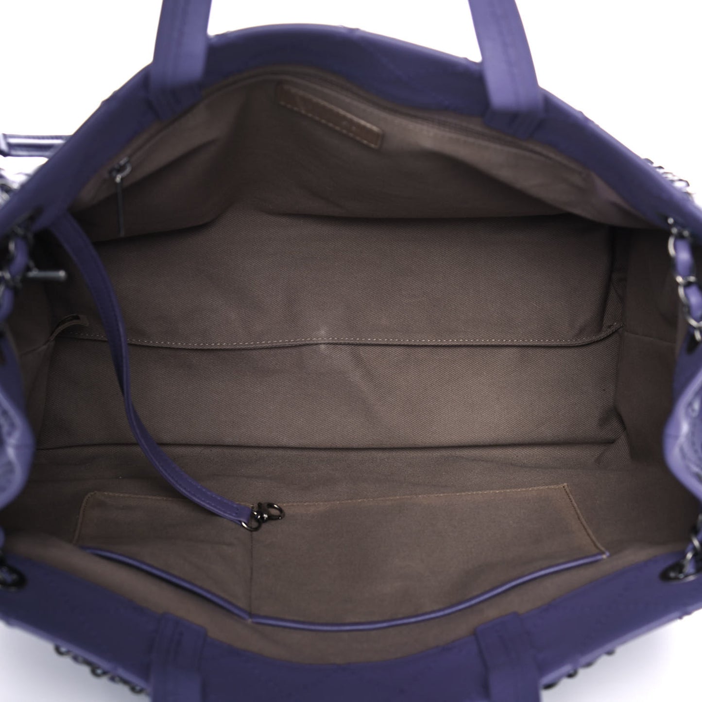 Calfskin CC Pocket Tote Purple