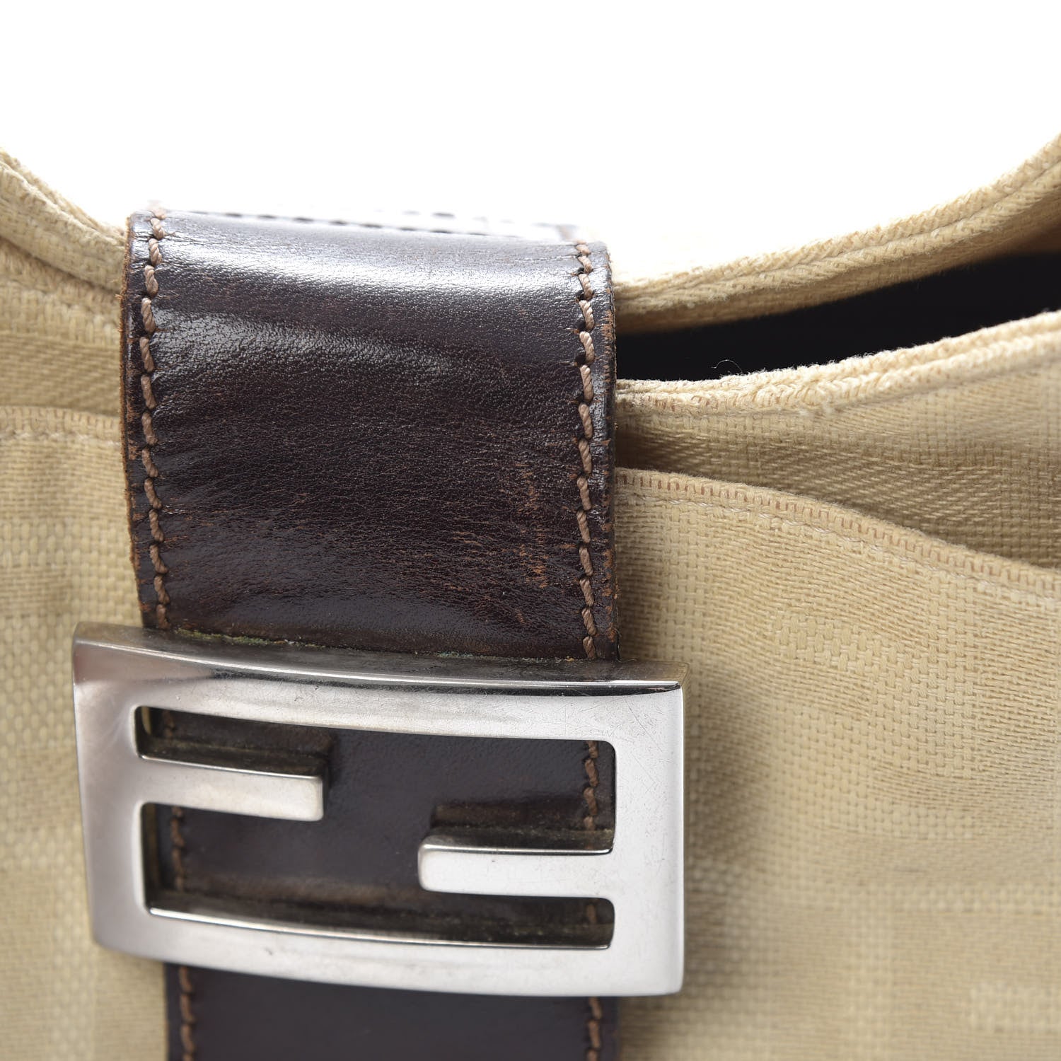 Fendi Zucca Shoulder Bag Beige 12 of 14
