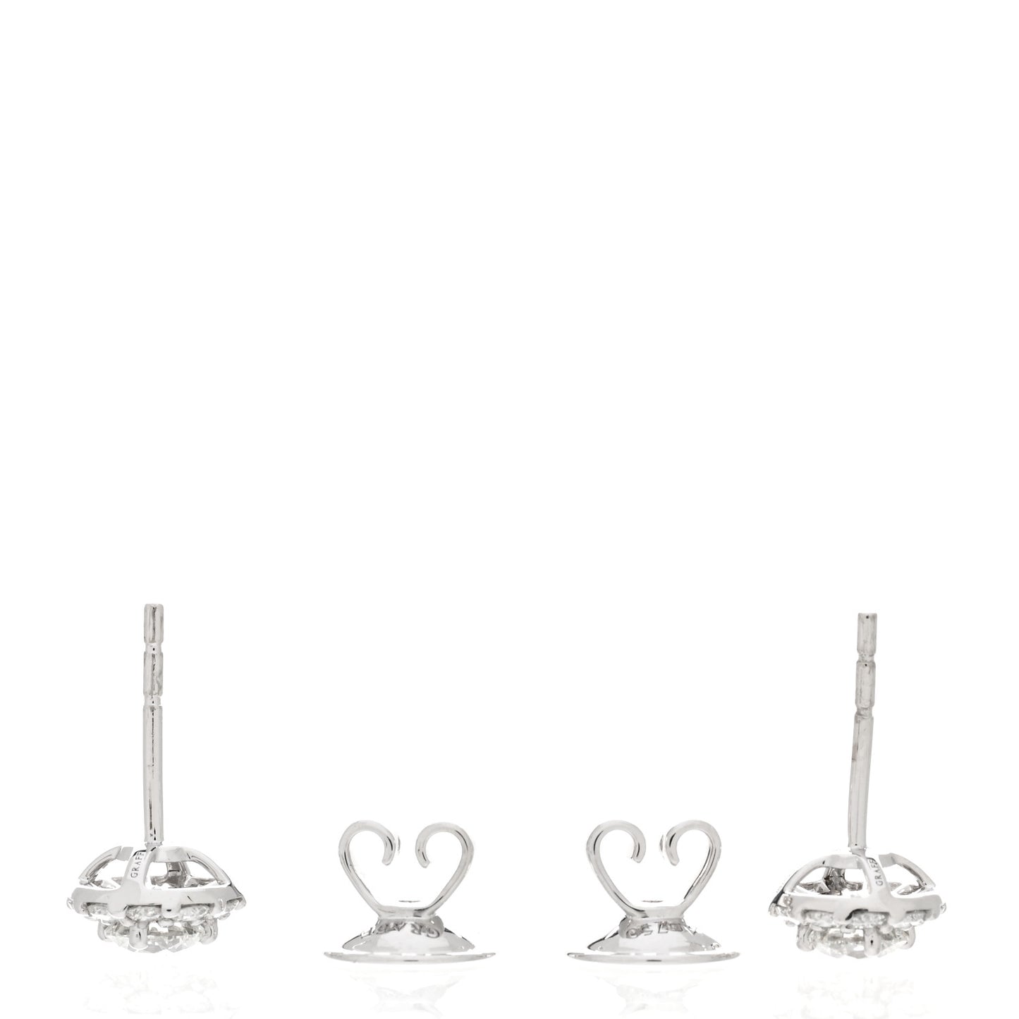 18K White Gold Diamond 1.50ct Icon Round Stud Earrings