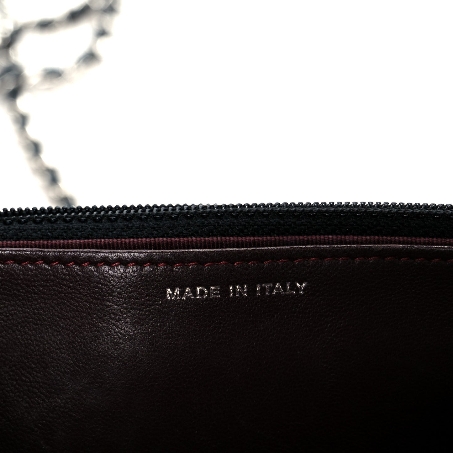 Lambskin Quilted Wallet On Chain WOC Black