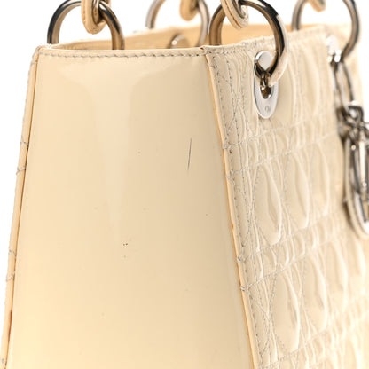 Christian Dior Patent Cannage Medium Lady Dior White 15 of 16