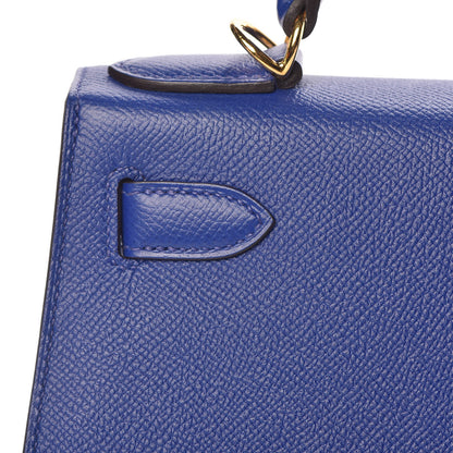 Hermes Epsom Kelly Sellier 28 Bleu Electrique 16 of 33