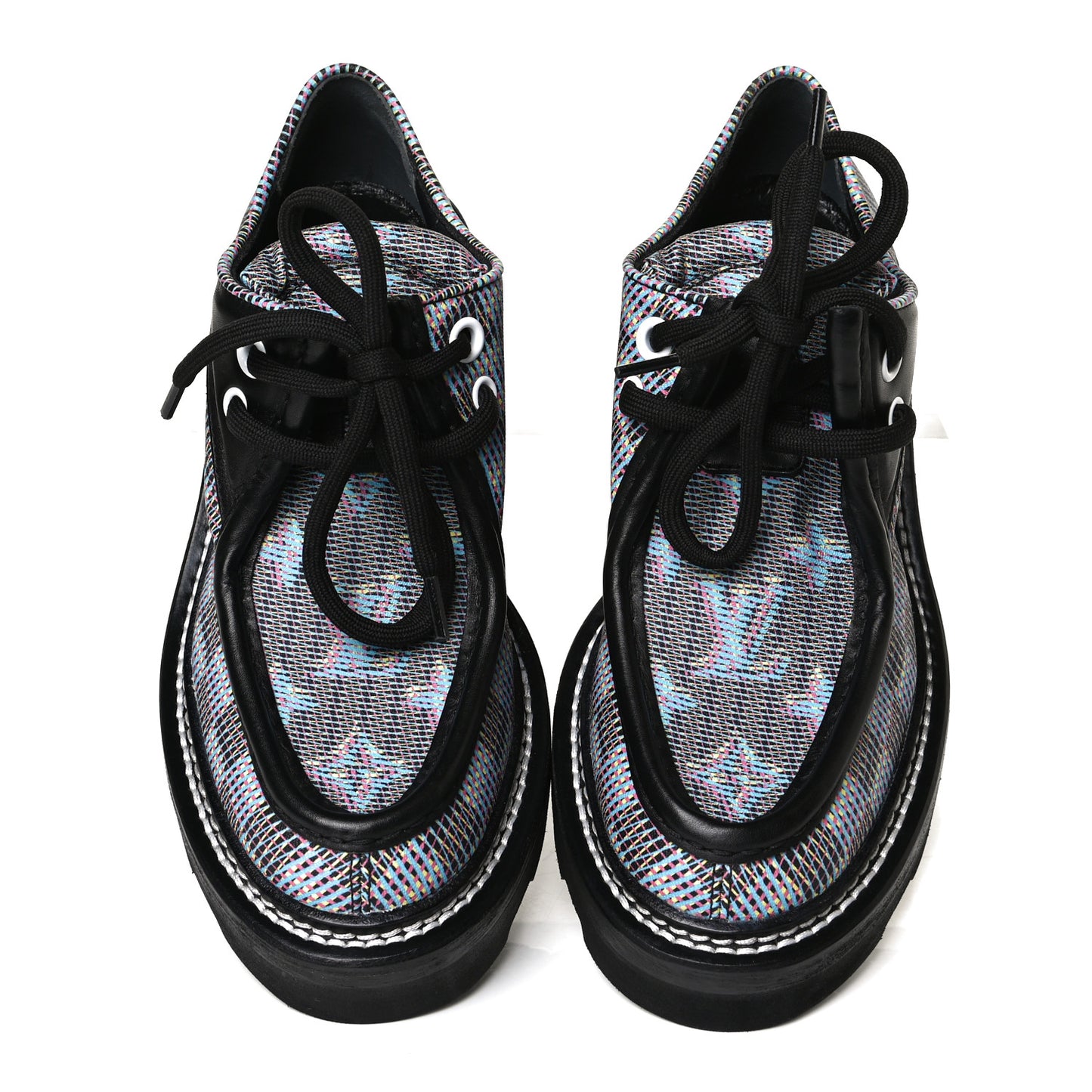 Damier LV Pop Beaubourg Platform Derby Shoes 35 Blue