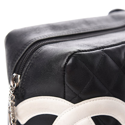 Chanel Calfskin Quilted Large Cambon Bowler Black White 11 of 17
